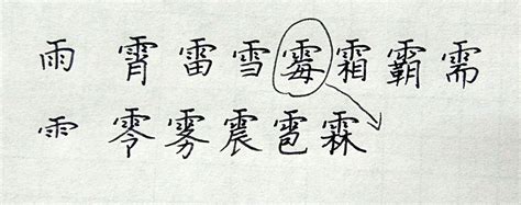 雨部首的字|雨字旁的字